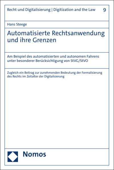 Cover of book: Automatisierte Rechtsanwendung und ihre Grenzen