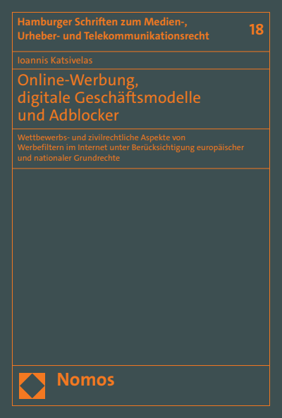 Cover des Buchs: Online-Werbung, digitale Geschäftsmodelle und Adblocker