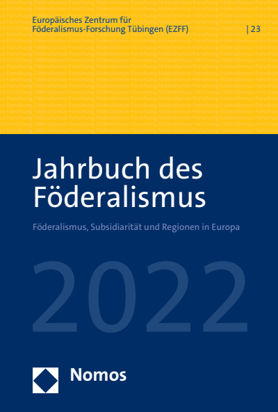 Cover of book: Jahrbuch des Föderalismus 2022