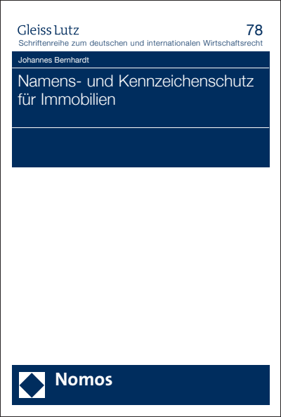 Cover of book: Namens- und Kennzeichenschutz für Immobilien