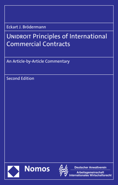 Cover of book: UNIDROIT Principles of International Commercial Contracts