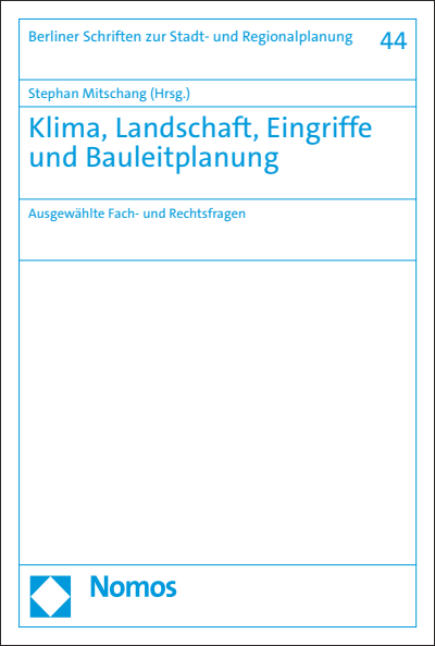Cover of book: Klima, Landschaft, Eingriffe und Bauleitplanung