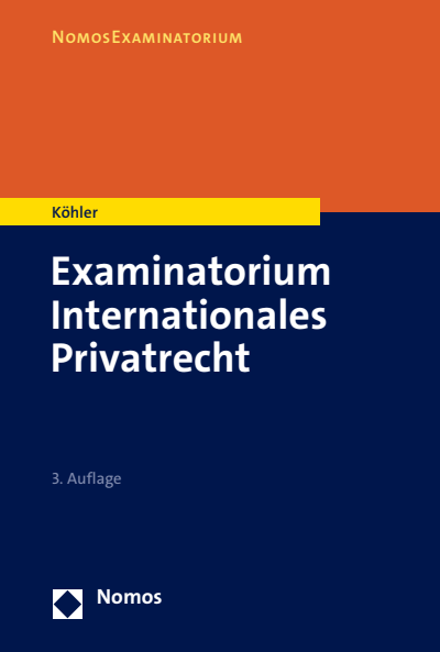 Cover of book: Examinatorium Internationales Privatrecht