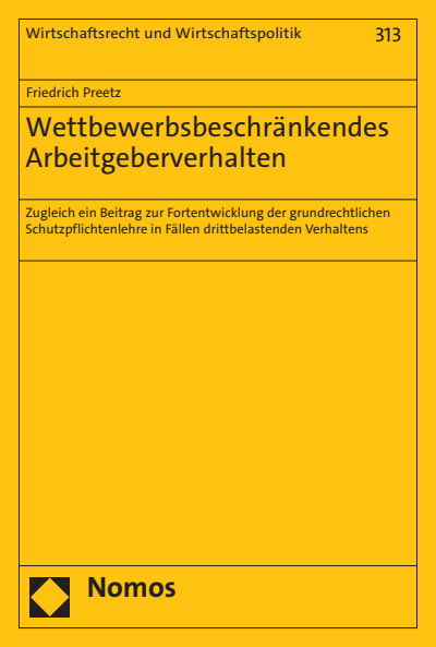 Cover des Buchs: Wettbewerbsbeschränkendes Arbeitgeberverhalten