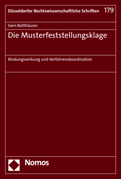 Cover of book: Die Musterfeststellungsklage
