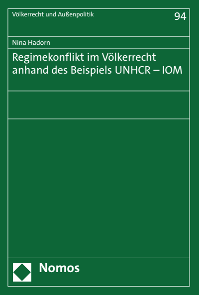 Cover of book: Regimekonflikt im Völkerrecht anhand des Beispiels UNHCR – IOM