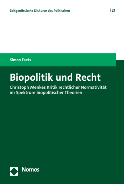 Cover of book: Biopolitik und Recht