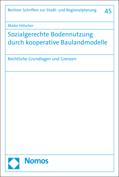 Cover of book: Sozialgerechte Bodennutzung durch kooperative Baulandmodelle