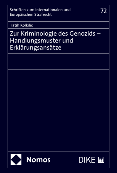Cover des Buchs: Zur Kriminologie des Genozids – Handlungsmuster und Erklärungsansätze