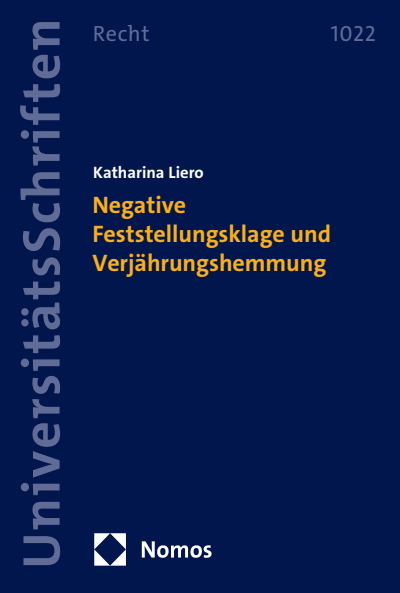 Cover des Buchs: Negative Feststellungsklage und Verjährungshemmung