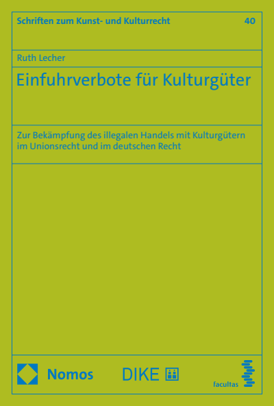 Cover des Buchs: Einfuhrverbote für Kulturgüter