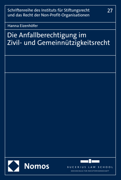Cover of book: Die Anfallberechtigung im Zivil- und Gemeinnützigkeitsrecht