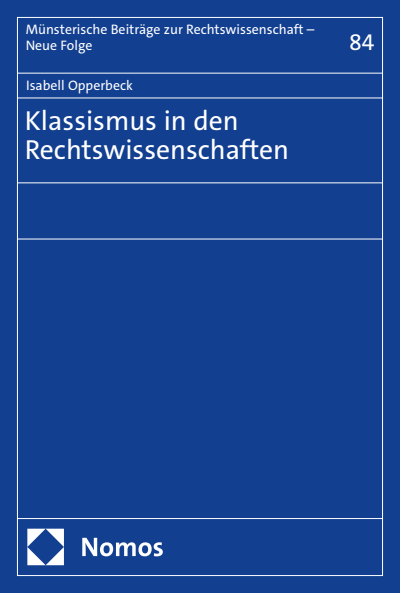 Cover of book: Klassismus in den Rechtswissenschaften