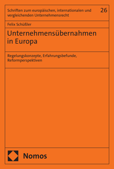 Cover des Buchs: Unternehmensübernahmen in Europa