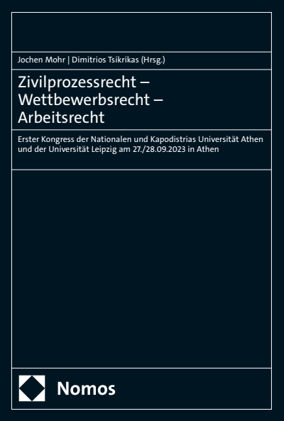 Cover of book: Zivilprozessrecht – Wettbewerbsrecht – Arbeitsrecht