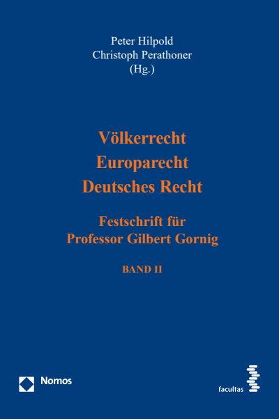 Cover des Buchs: Völkerrecht – Europarecht – Deutsches Recht