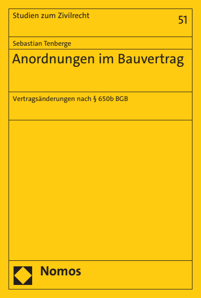 Cover of book: Anordnungen im Bauvertrag