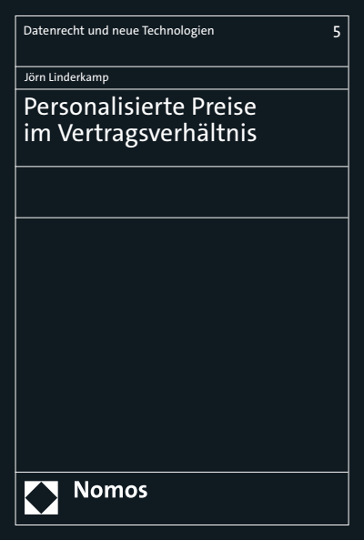 Cover of book: Personalisierte Preise im Vertragsverhältnis