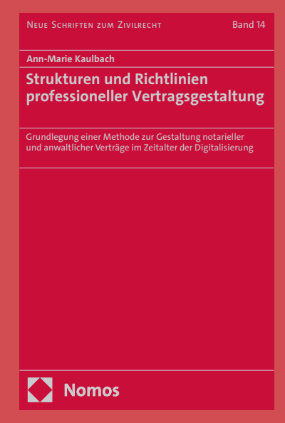 Cover of book: Strukturen und Richtlinien professioneller Vertragsgestaltung