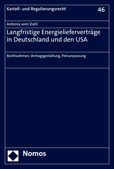 Cover des Buchs: Langfristige Energielieferverträge in Deutschland und den USA