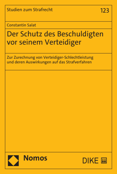 Cover des Buchs: Der Schutz des Beschuldigten vor seinem Verteidiger