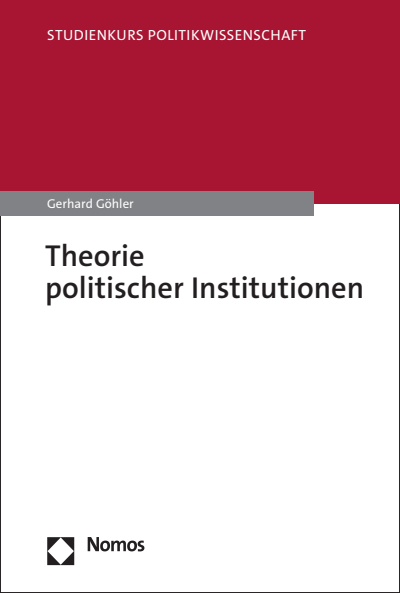 Cover of book: Theorie politischer Institutionen