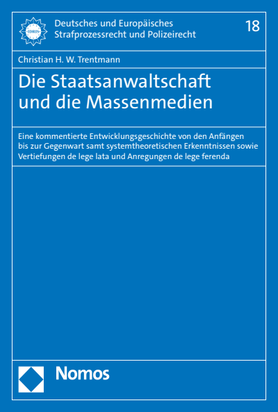 Cover des Buchs: Die Staatsanwaltschaft und die Massenmedien