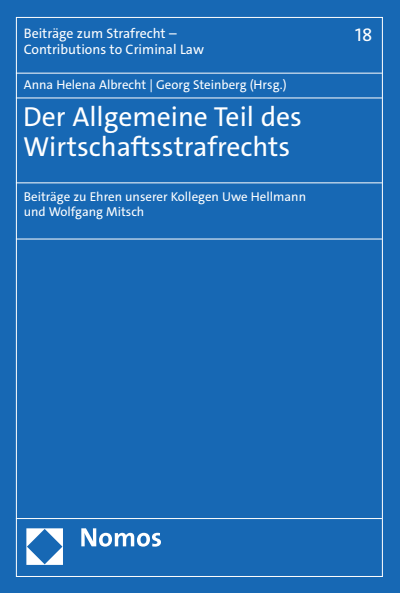 Cover des Buchs: Der Allgemeine Teil des Wirtschaftsstrafrechts