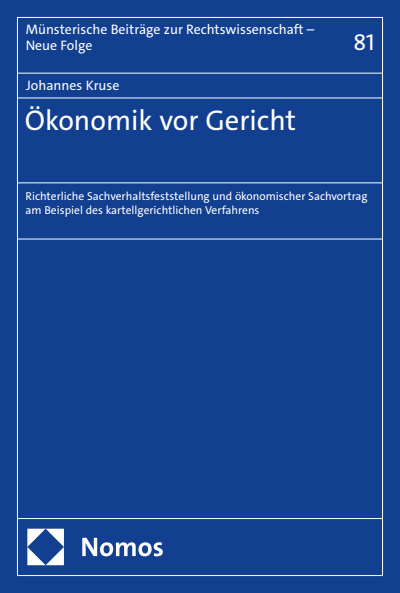 Cover of book: Ökonomik vor Gericht