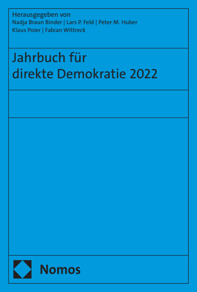 Cover des Buchs: Jahrbuch für direkte Demokratie 2022