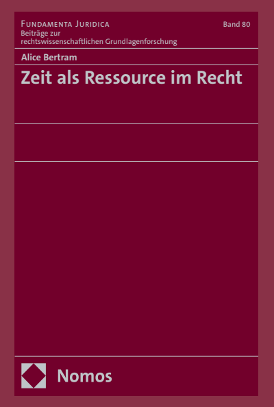 Cover des Buchs: Zeit als Ressource im Recht