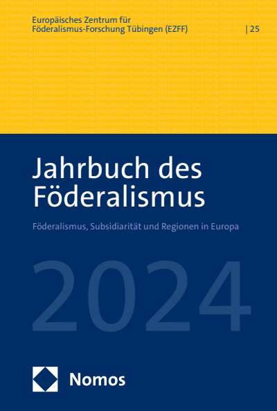 Cover of book: Jahrbuch des Föderalismus 2024