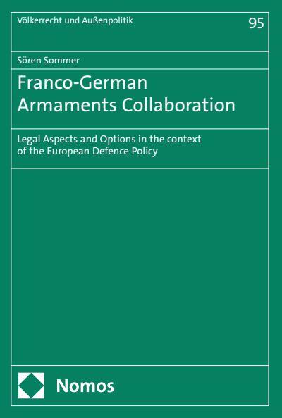 Cover of book: Franco-German Armaments Collaboration