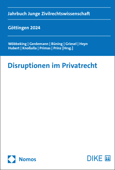 Cover des Buchs: Disruptionen im Privatrecht