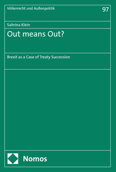 Cover of book: Out means Out?
