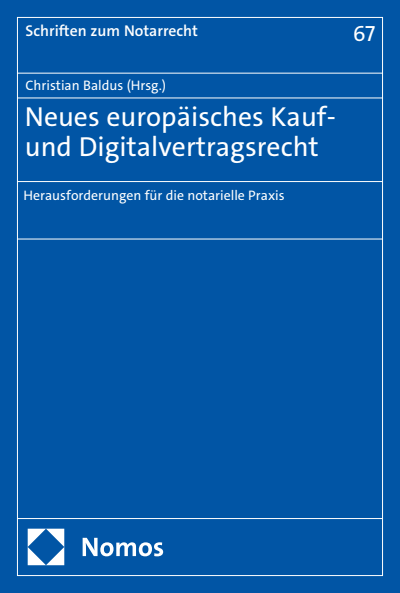 Cover of book: Neues europäisches Kauf- und Digitalvertragsrecht