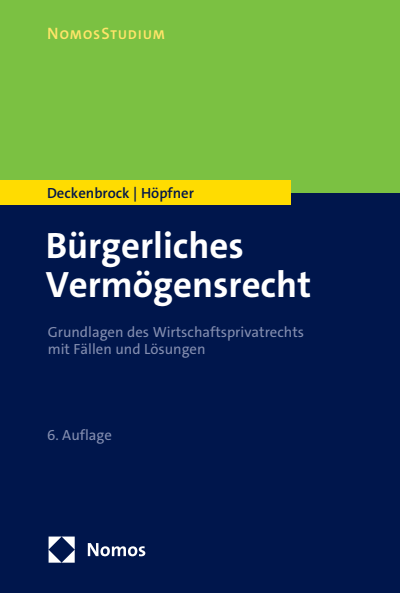 Cover des Buchs: Bürgerliches Vermögensrecht