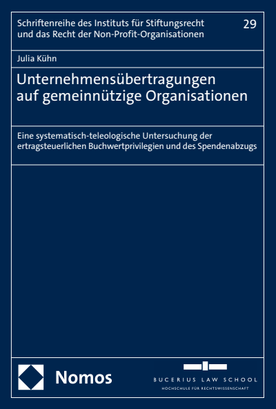 Cover of book: Unternehmensübertragungen auf gemeinnützige Organisationen