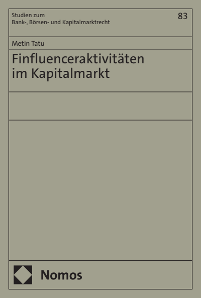 Cover of book: Finfluenceraktivitäten im Kapitalmarkt
