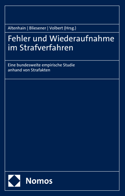 Cover des Buchs: Fehler und Wiederaufnahme im Strafverfahren