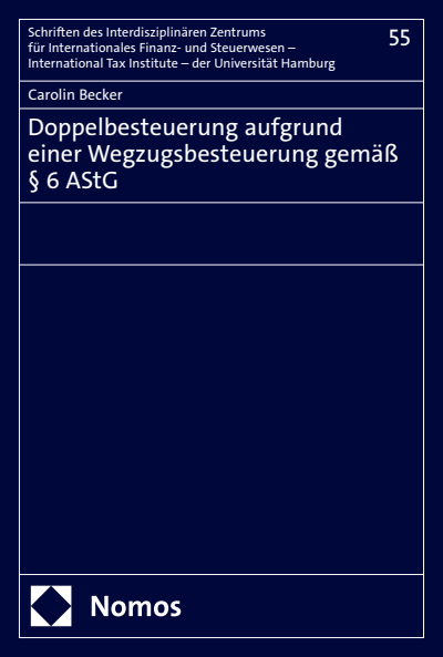 Cover of book: Doppelbesteuerung aufgrund einer Wegzugsbesteuerung gemäß § 6 AStG