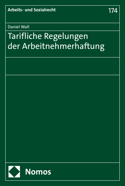 Cover of book: Tarifliche Regelungen der Arbeitnehmerhaftung