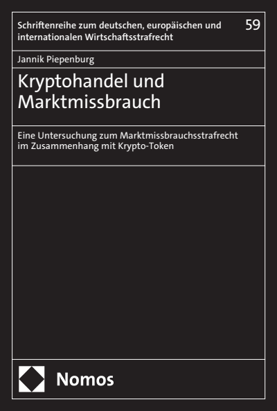 Cover des Buchs: Kryptohandel und Marktmissbrauch