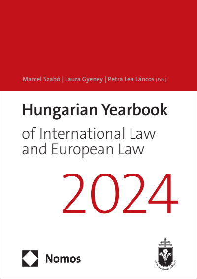 Cover des Buchs: Hungarian Yearbook of International Law and European Law 2024