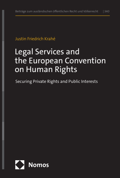 Cover of book: Legal Services and the European Convention on Human Rights