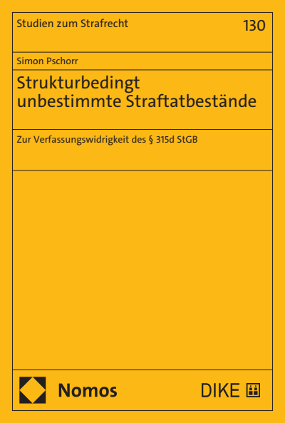 Cover des Buchs: Strukturbedingt unbestimmte Straftatbestände