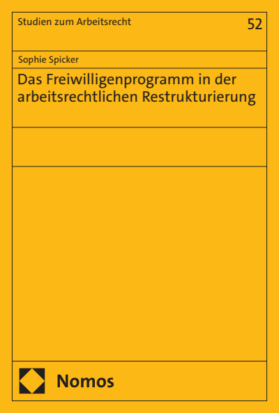 Cover des Buchs: Das Freiwilligenprogramm in der arbeitsrechtlichen Restrukturierung