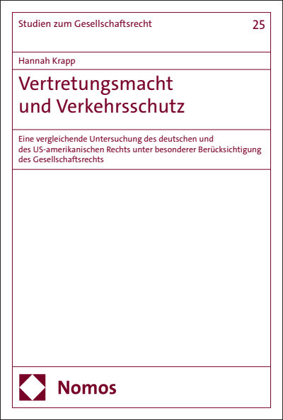 Cover des Buchs: Vertretungsmacht und Verkehrsschutz