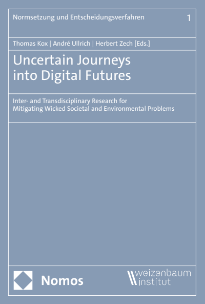 Cover of book: Uncertain Journeys into Digital Futures