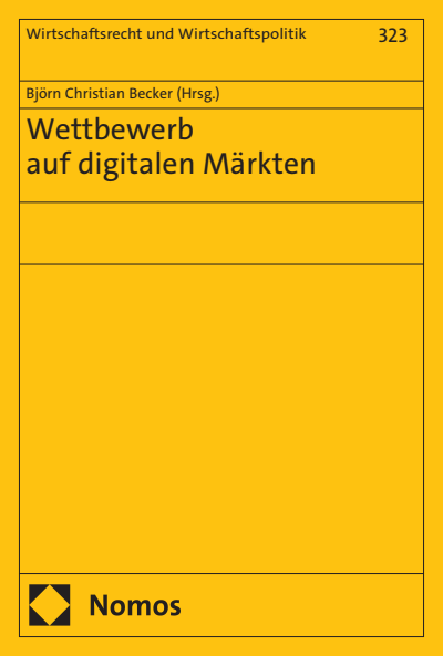 Cover of book: Wettbewerb auf digitalen Märkten